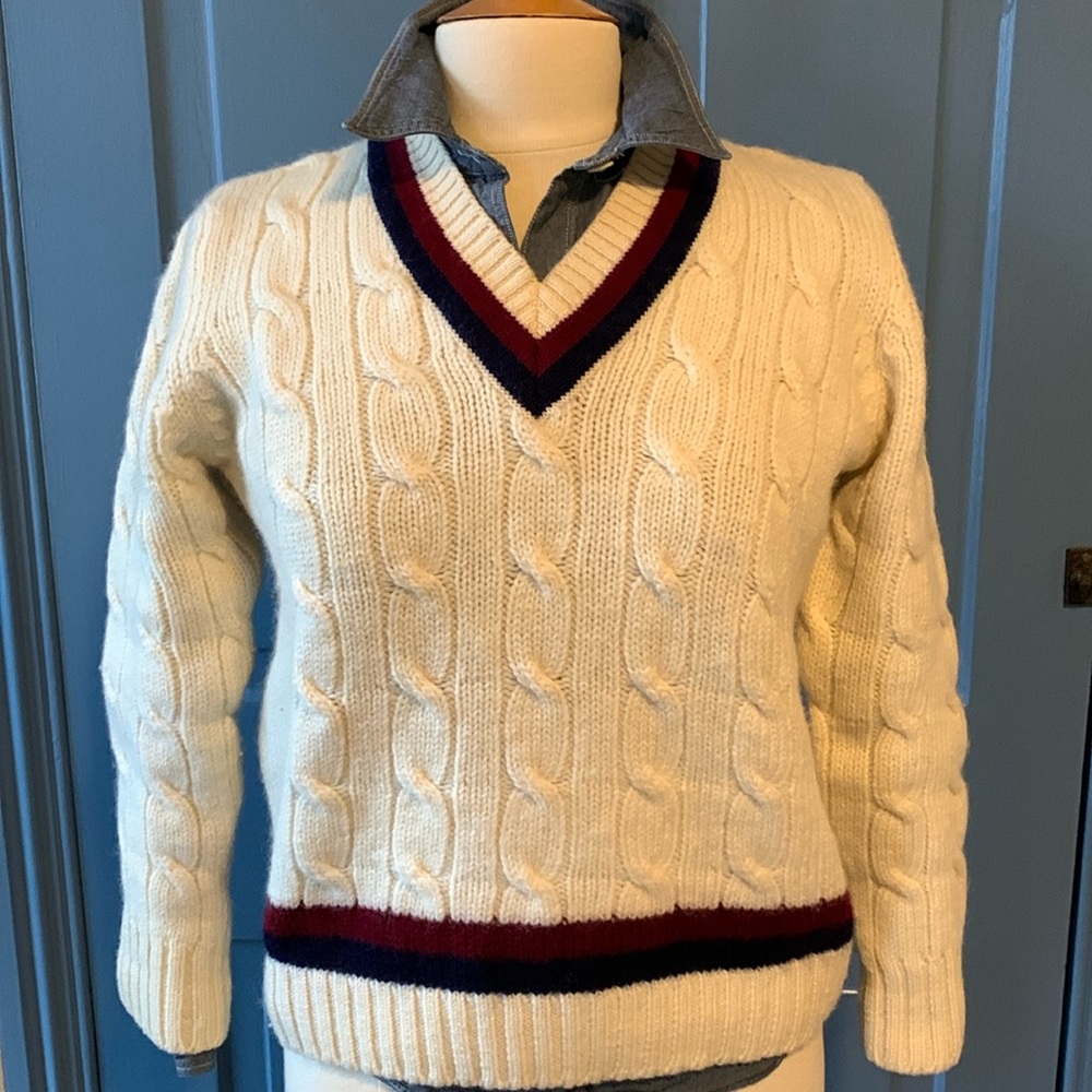 Vintage Brooks Brothers Wool Cricket Tennis Sweater